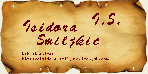 Isidora Smiljkić vizit kartica